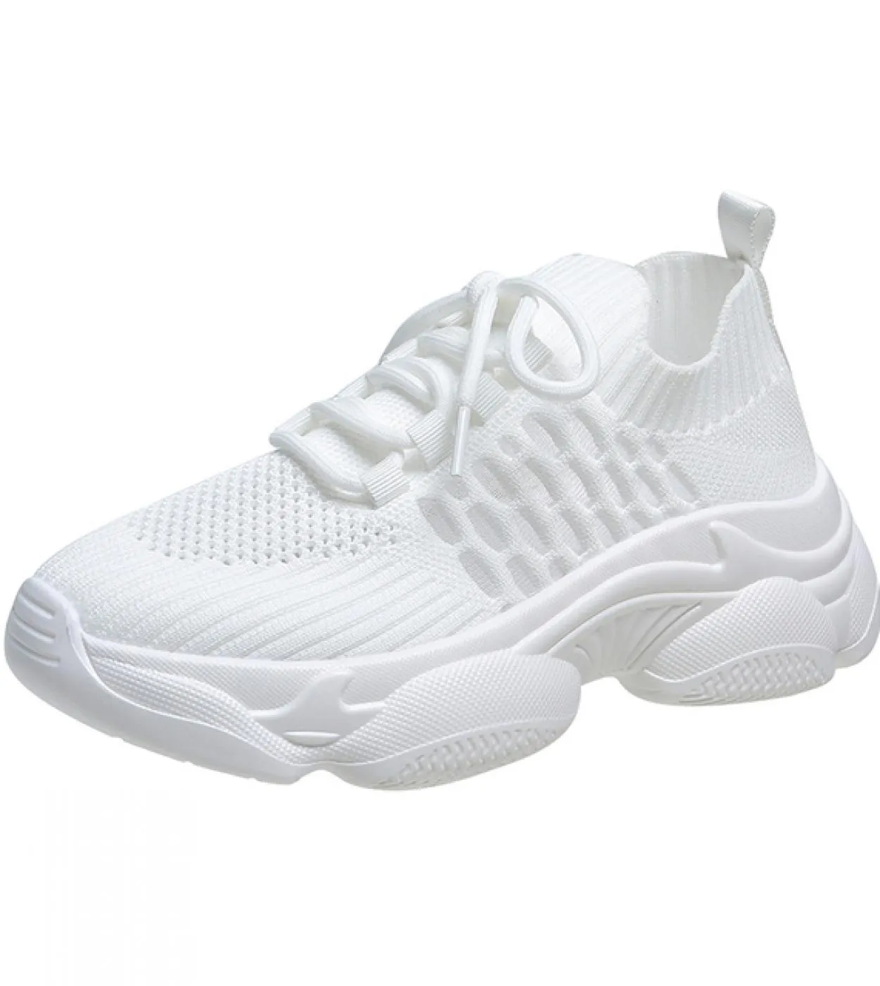 2022 Autunno Piattaforma Alta Tacchi Alti Donna Suola Spessa Scarpe Tacchi Sneakers Con Zeppa Maglia Traspirante Scarpe Casual D