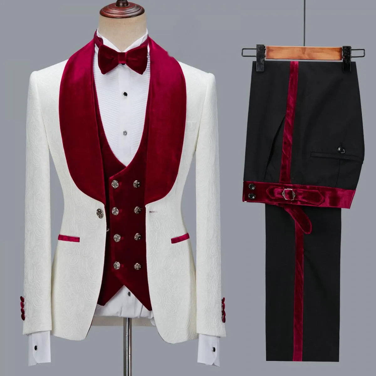 Abiti da festa in velluto Costume da uomo migliore Abito da sposa in velluto Giacca da smoking da uomo