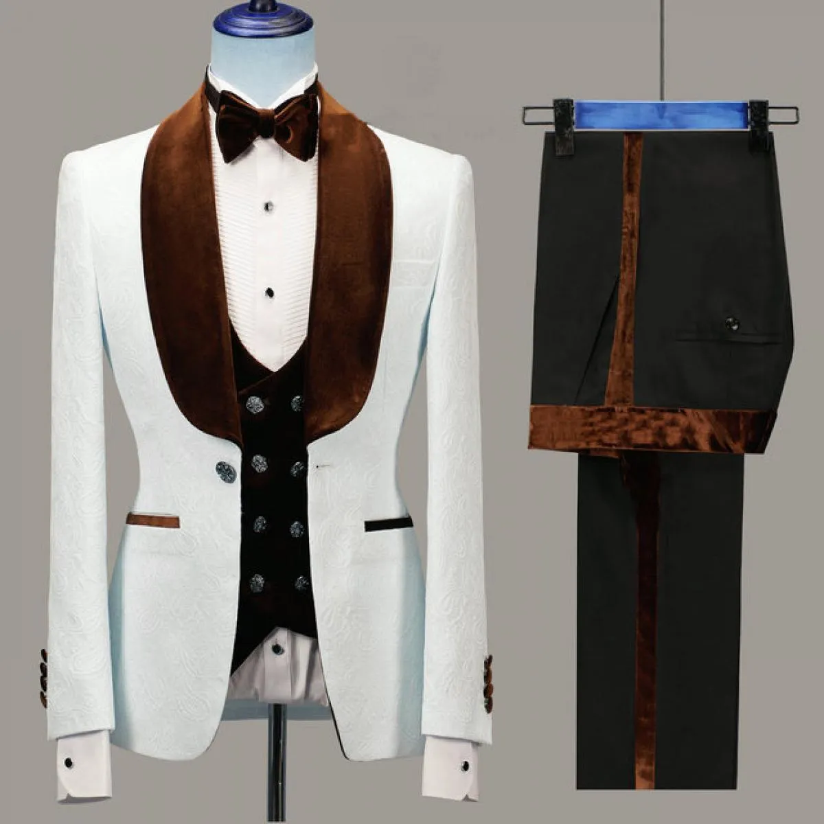 Abiti da festa in velluto Costume da uomo migliore Abito da sposa in velluto Giacca da smoking da uomo
