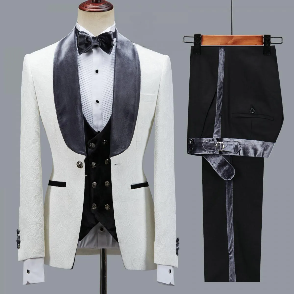Abiti da festa in velluto Costume da uomo migliore Abito da sposa in velluto Giacca da smoking da uomo