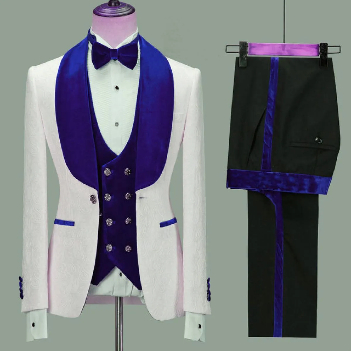 Abiti da festa in velluto Costume da uomo migliore Abito da sposa in velluto Giacca da smoking da uomo