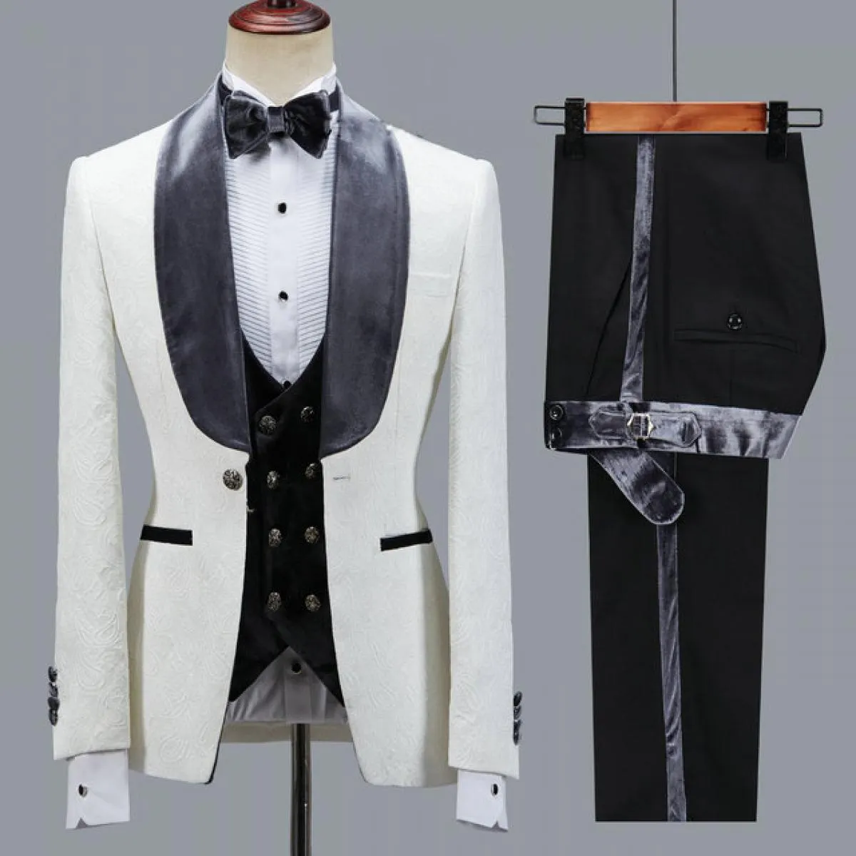 Abiti da festa in velluto Costume da uomo migliore Abito da sposa in velluto Giacca da smoking da uomo