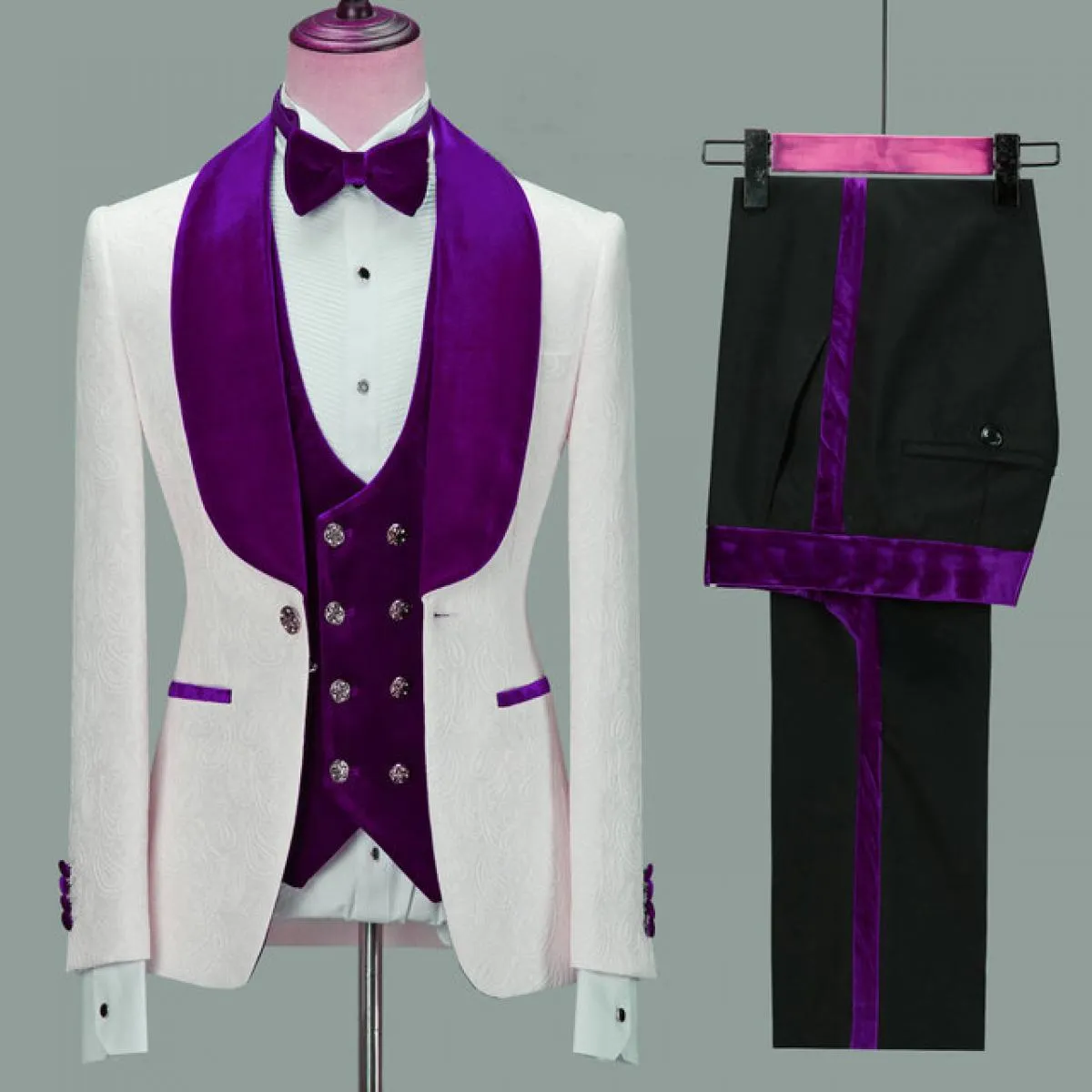 Abiti da festa in velluto Costume da uomo migliore Abito da sposa in velluto Giacca da smoking da uomo