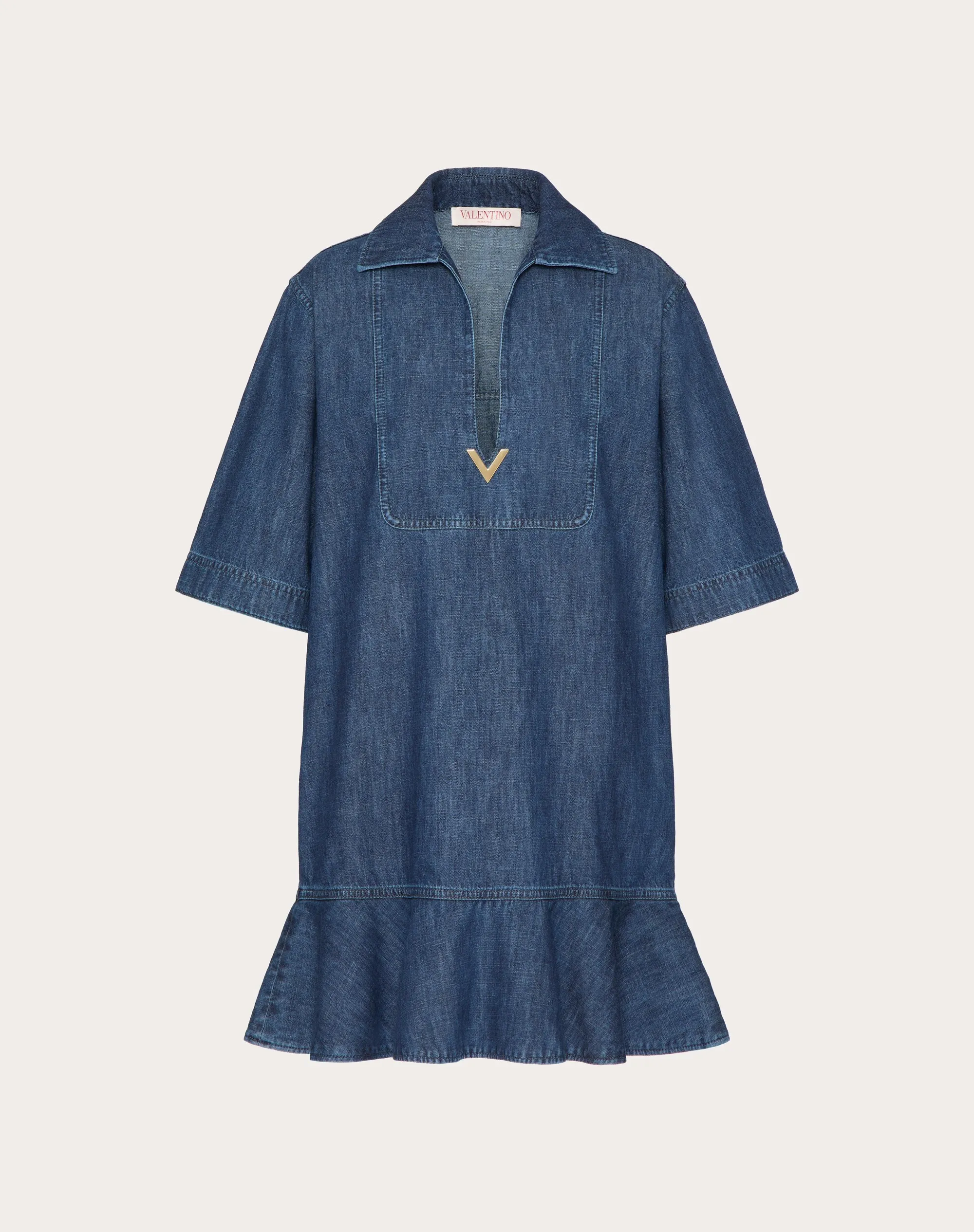 ABITO CORTO IN CHAMBRAY DENIM