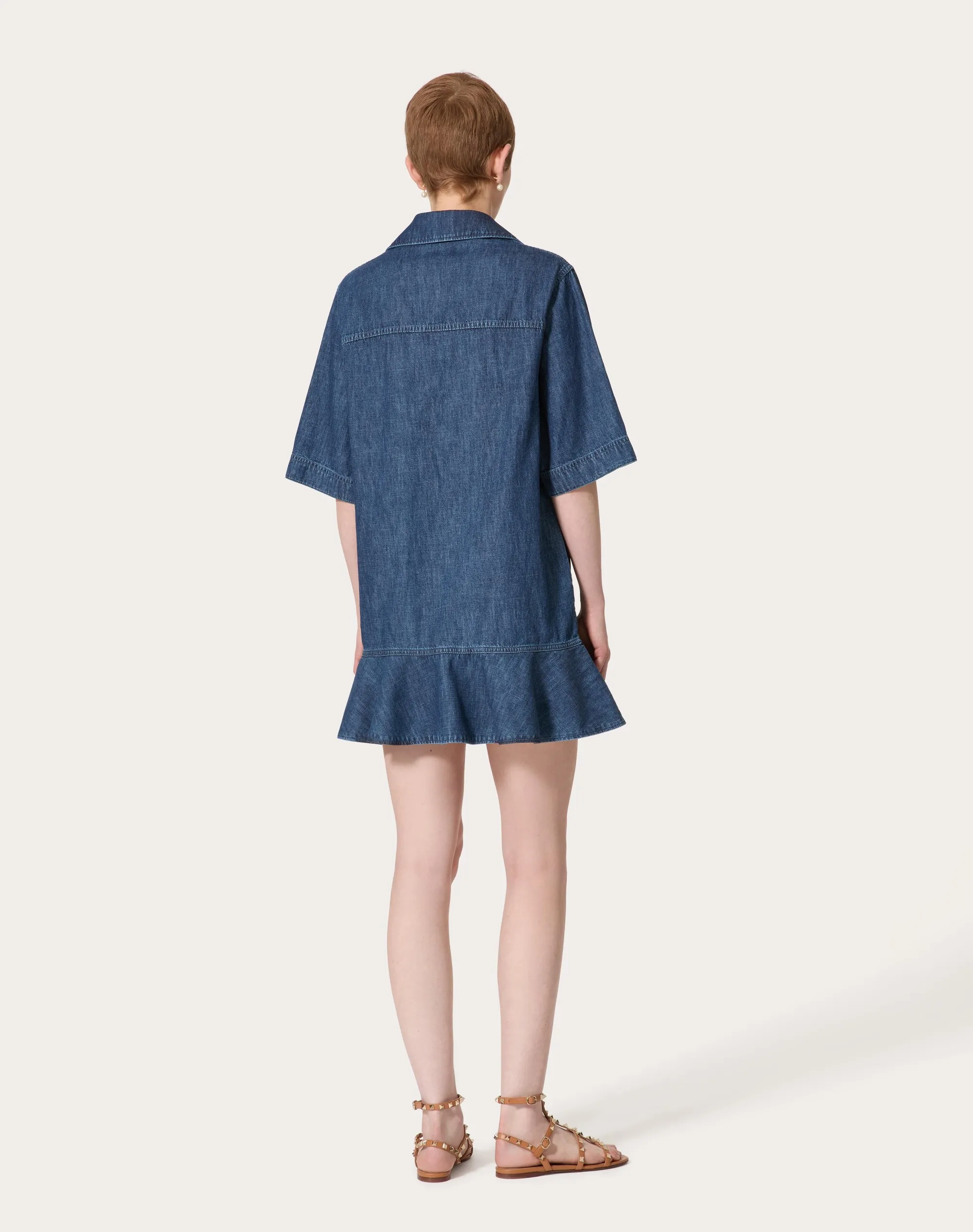ABITO CORTO IN CHAMBRAY DENIM