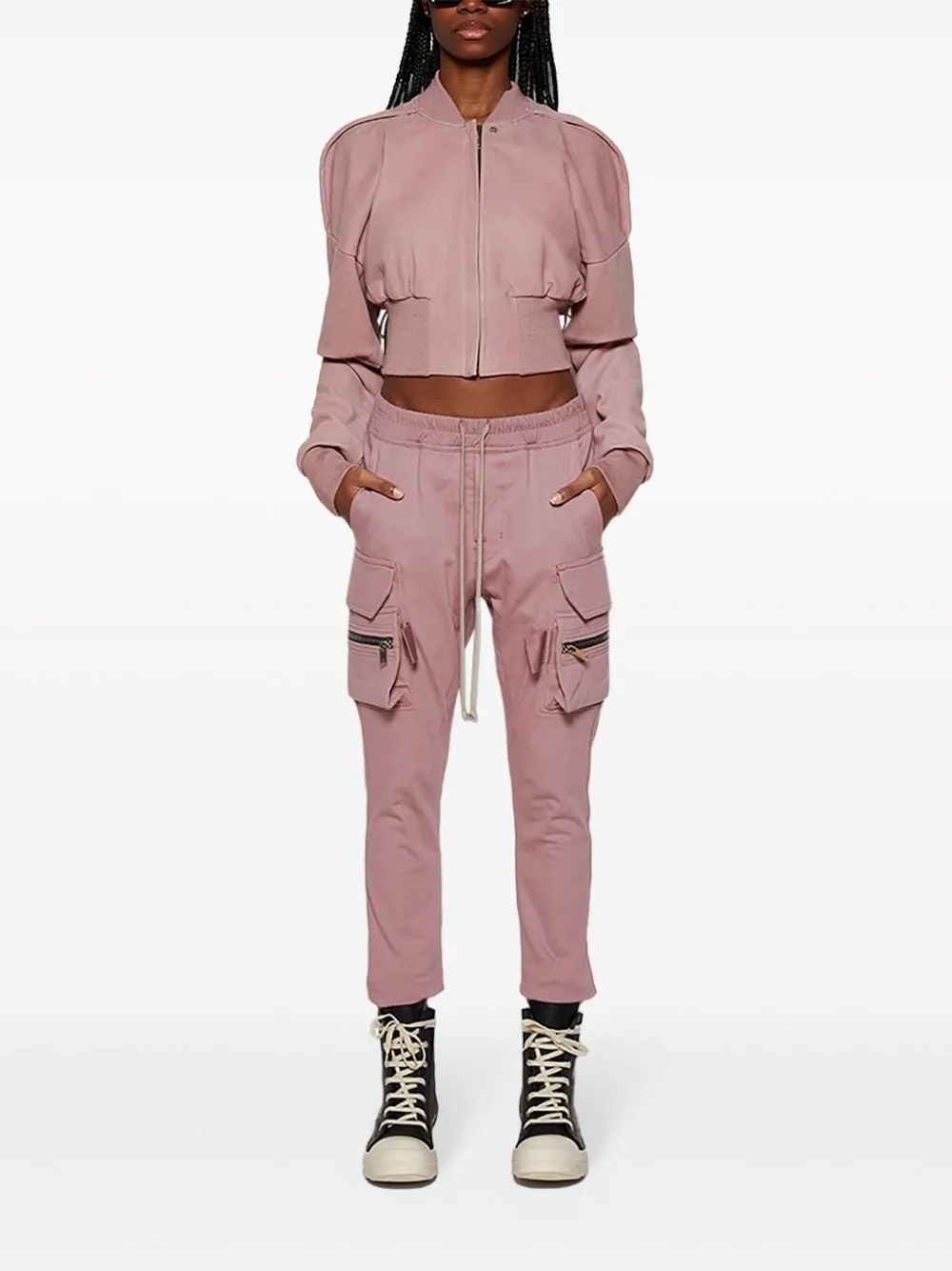 Bomber corto in rosa - donna