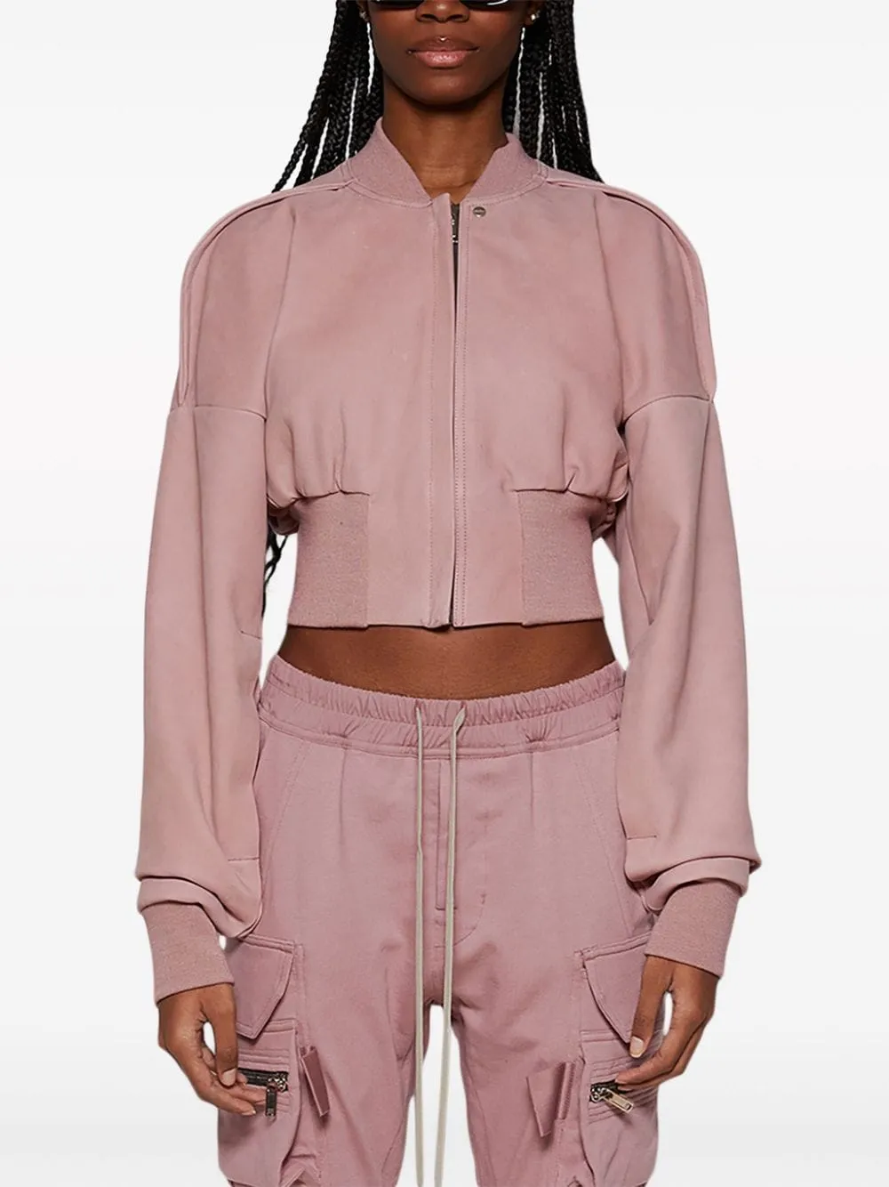 Bomber corto in rosa - donna
