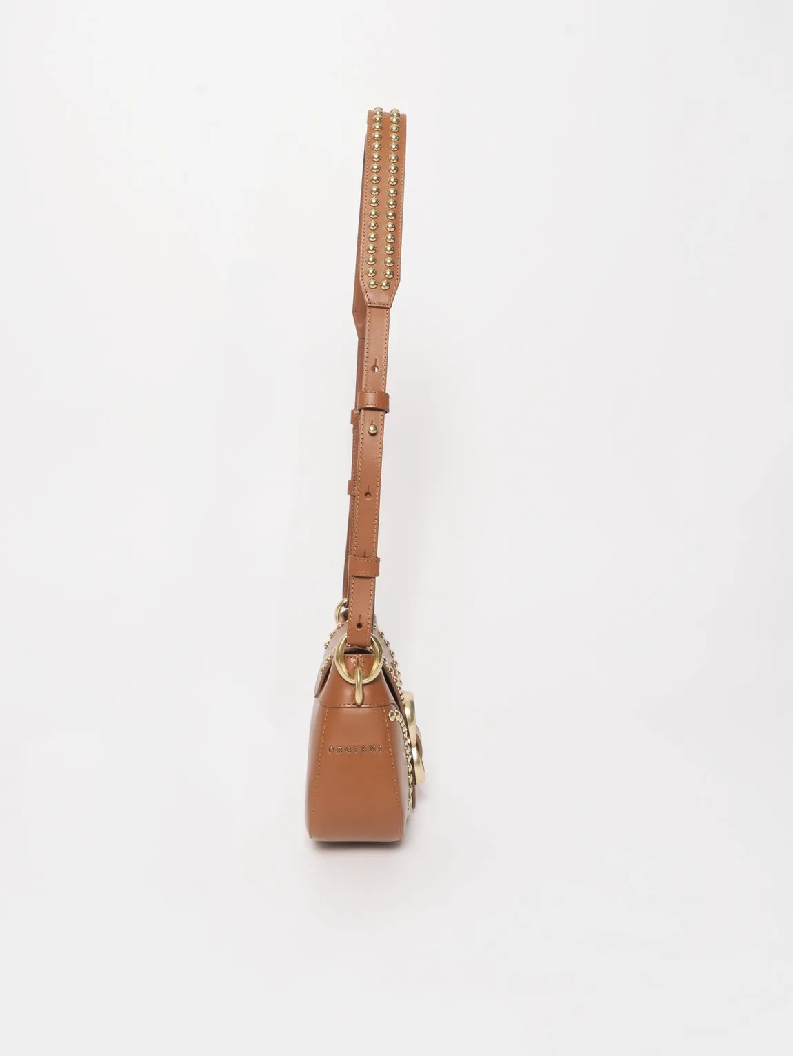 Borsa con Borchie Marrone