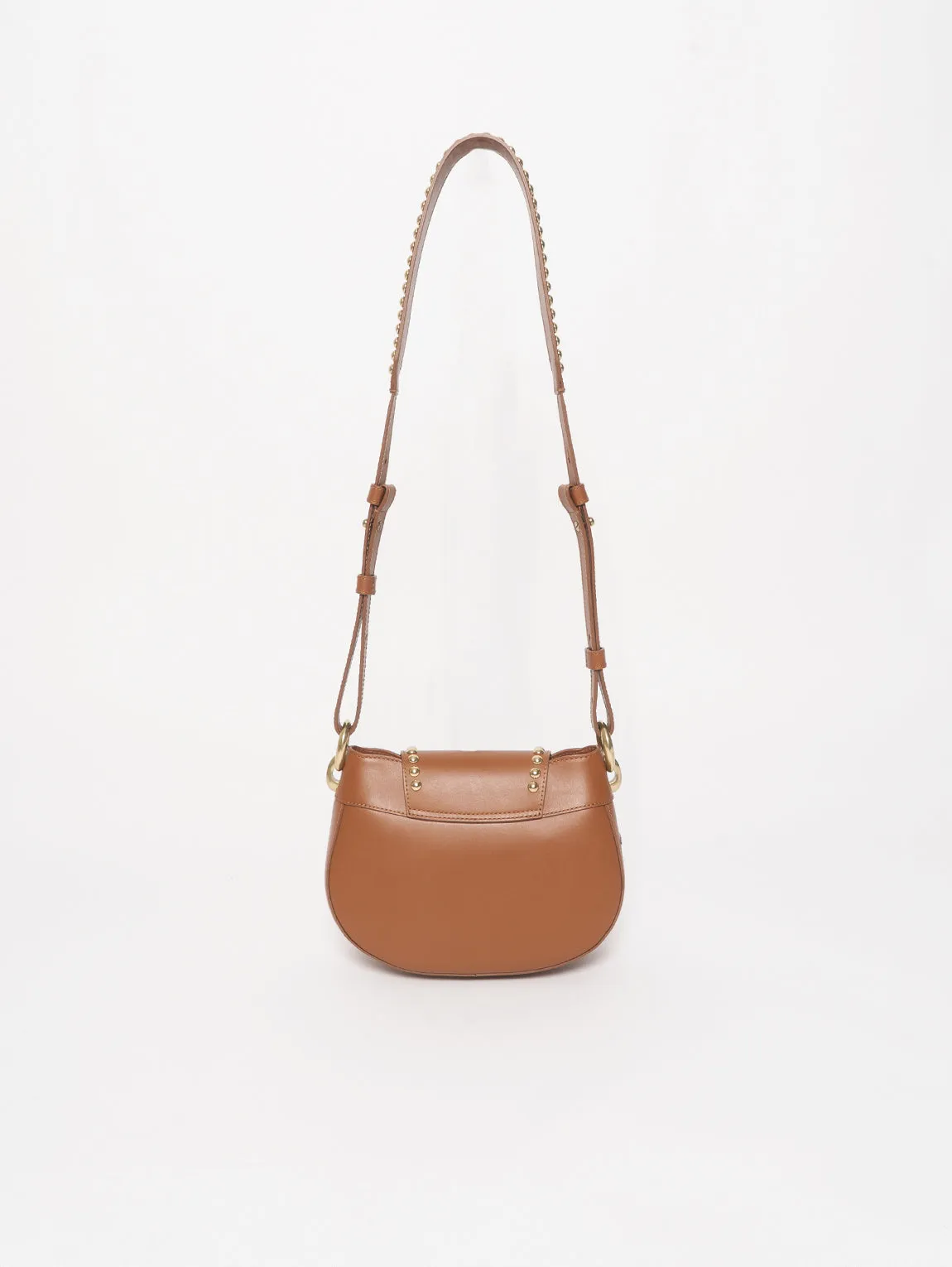 Borsa con Borchie Marrone