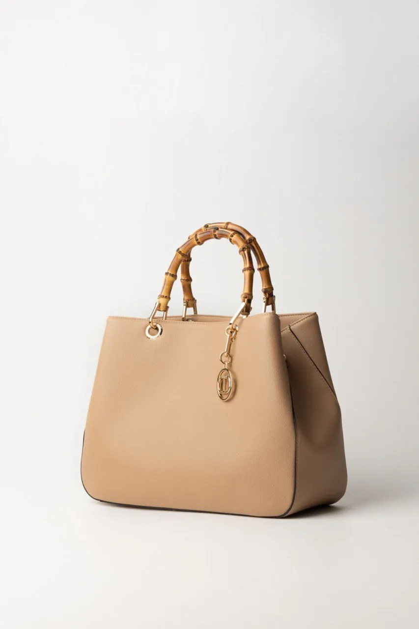 Borsa 'Florence' grande effetto pelle HAZELNUT