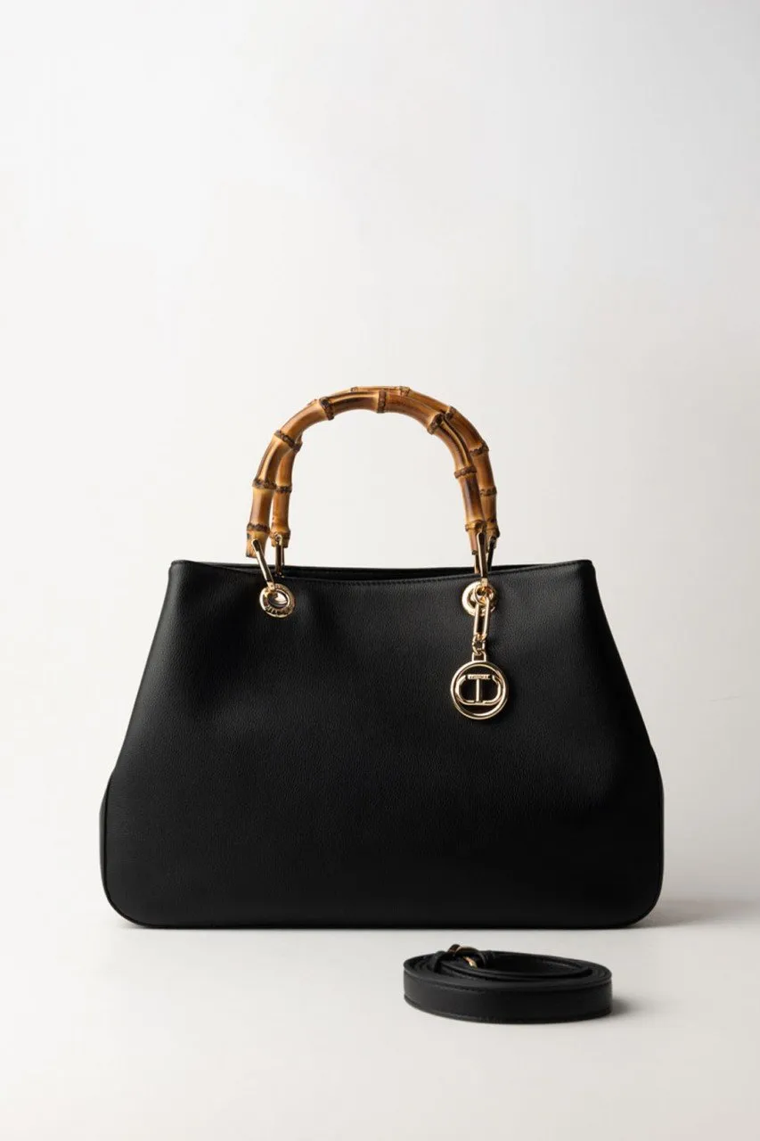 Borsa 'Florence' grande effetto pelle Nero