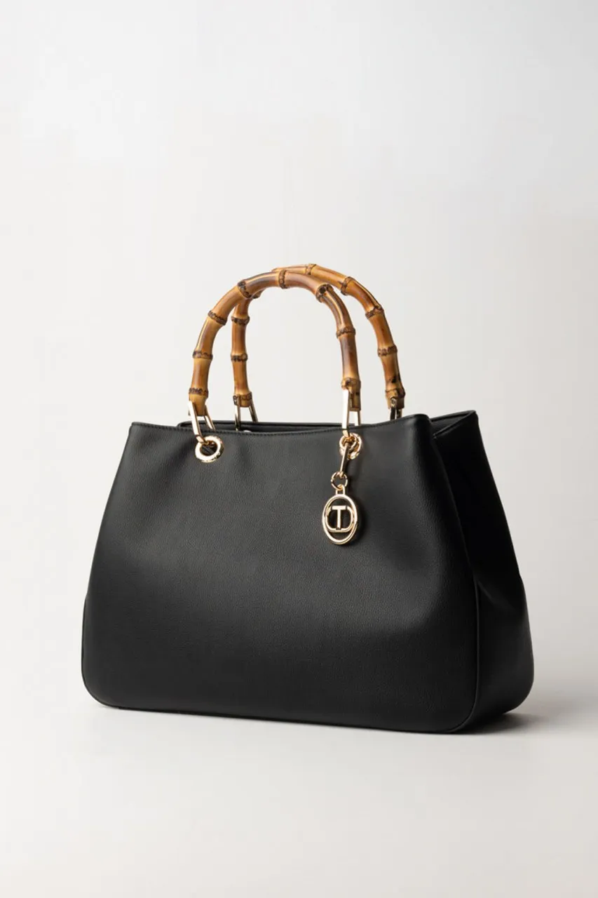 Borsa 'Florence' grande effetto pelle Nero