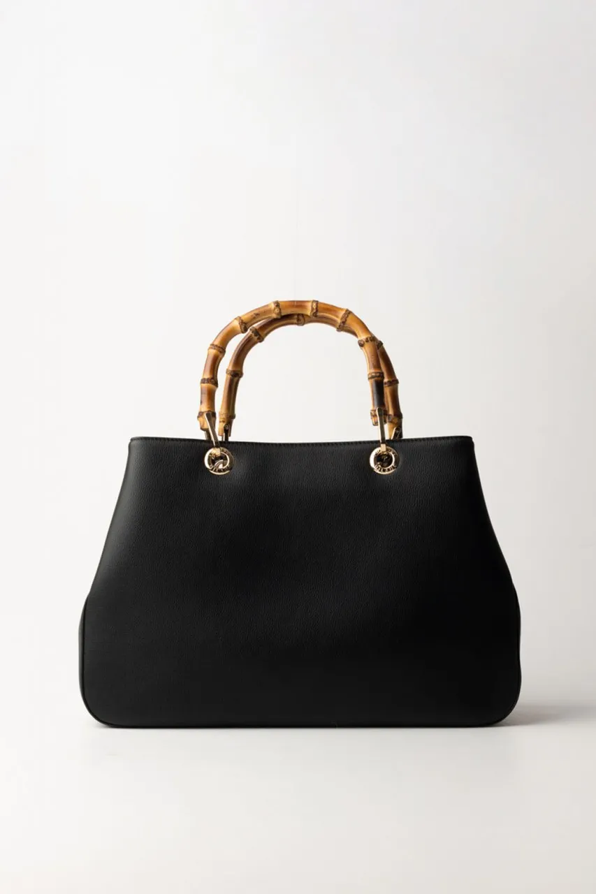 Borsa 'Florence' grande effetto pelle Nero