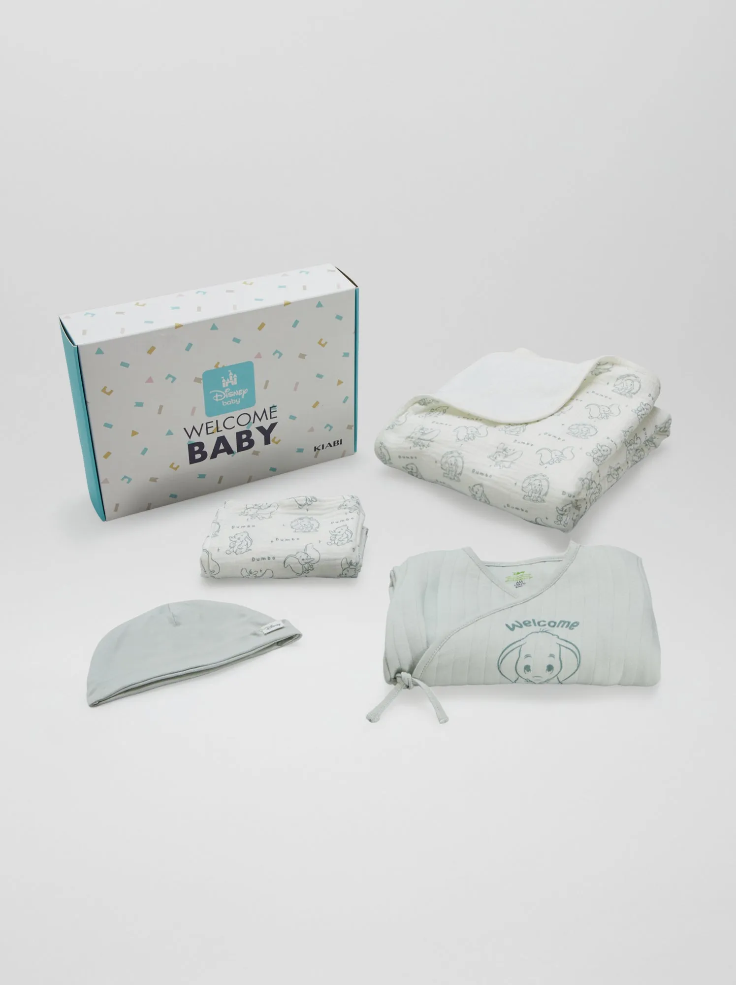 Box nascita 'Welcome Baby' 'Disney' - 4 pezzi - VERDE