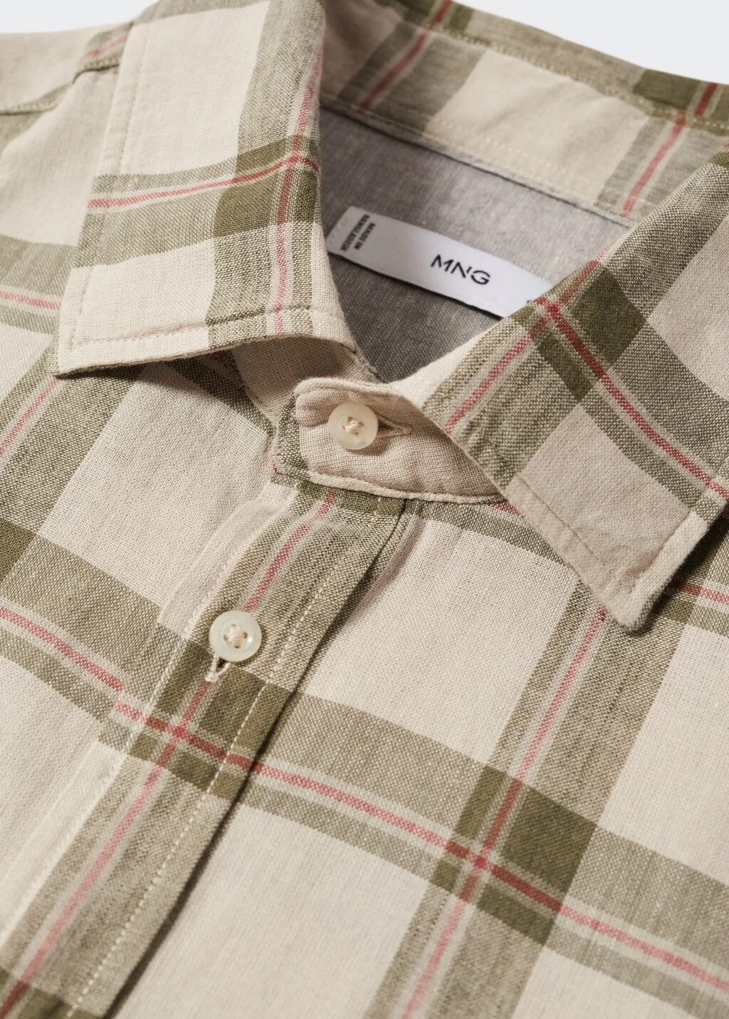 Camicia 100% lino quadri