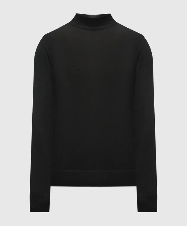 Canali Maglia in lana merino nera MK00077C1037