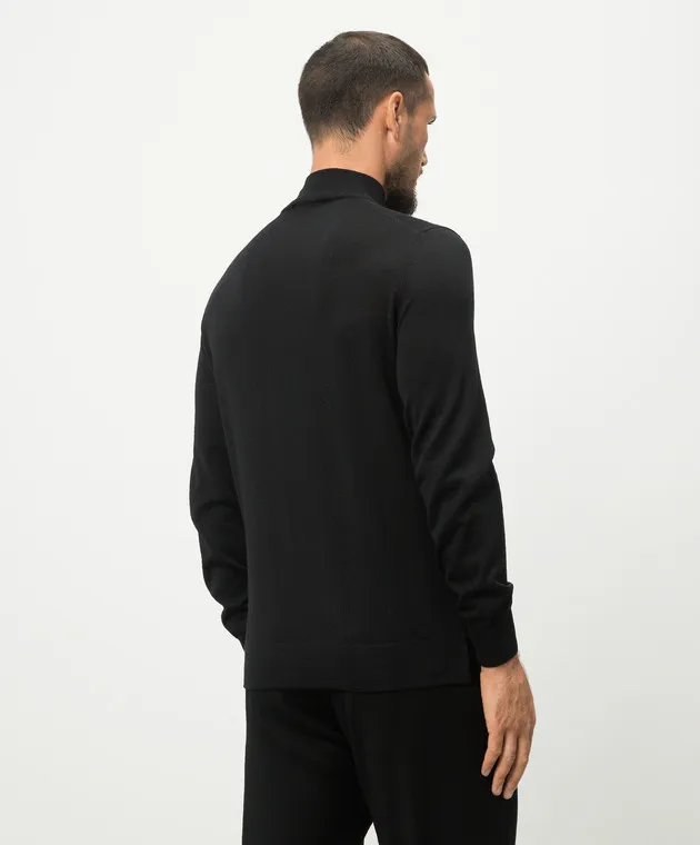 Canali Maglia in lana merino nera MK00077C1037