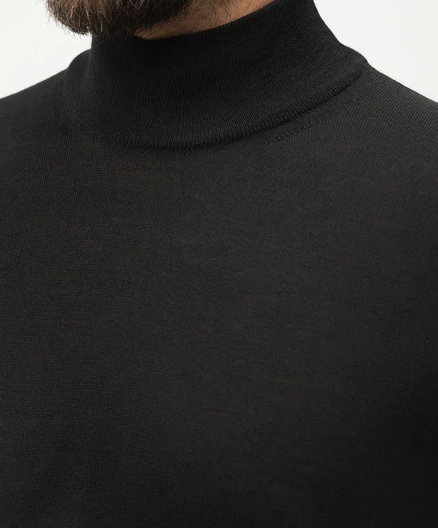Canali Maglia in lana merino nera MK00077C1037