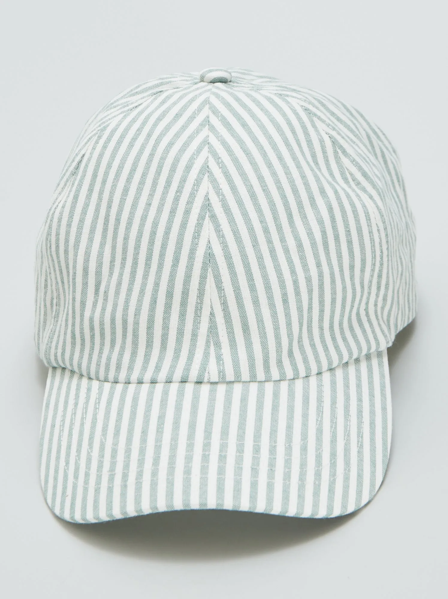 Cappellino in tela a righe - BLU