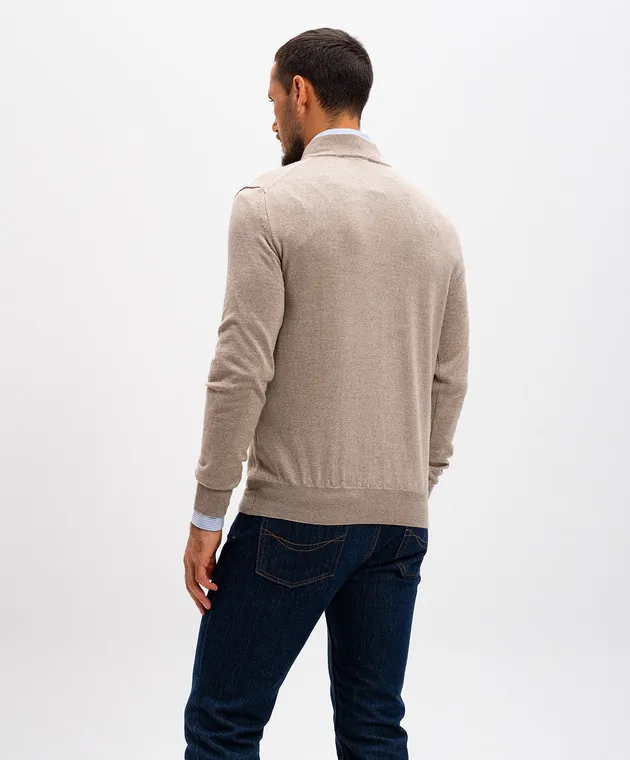 Cashmere&Whiskey Maglia in lana merino beige 77397