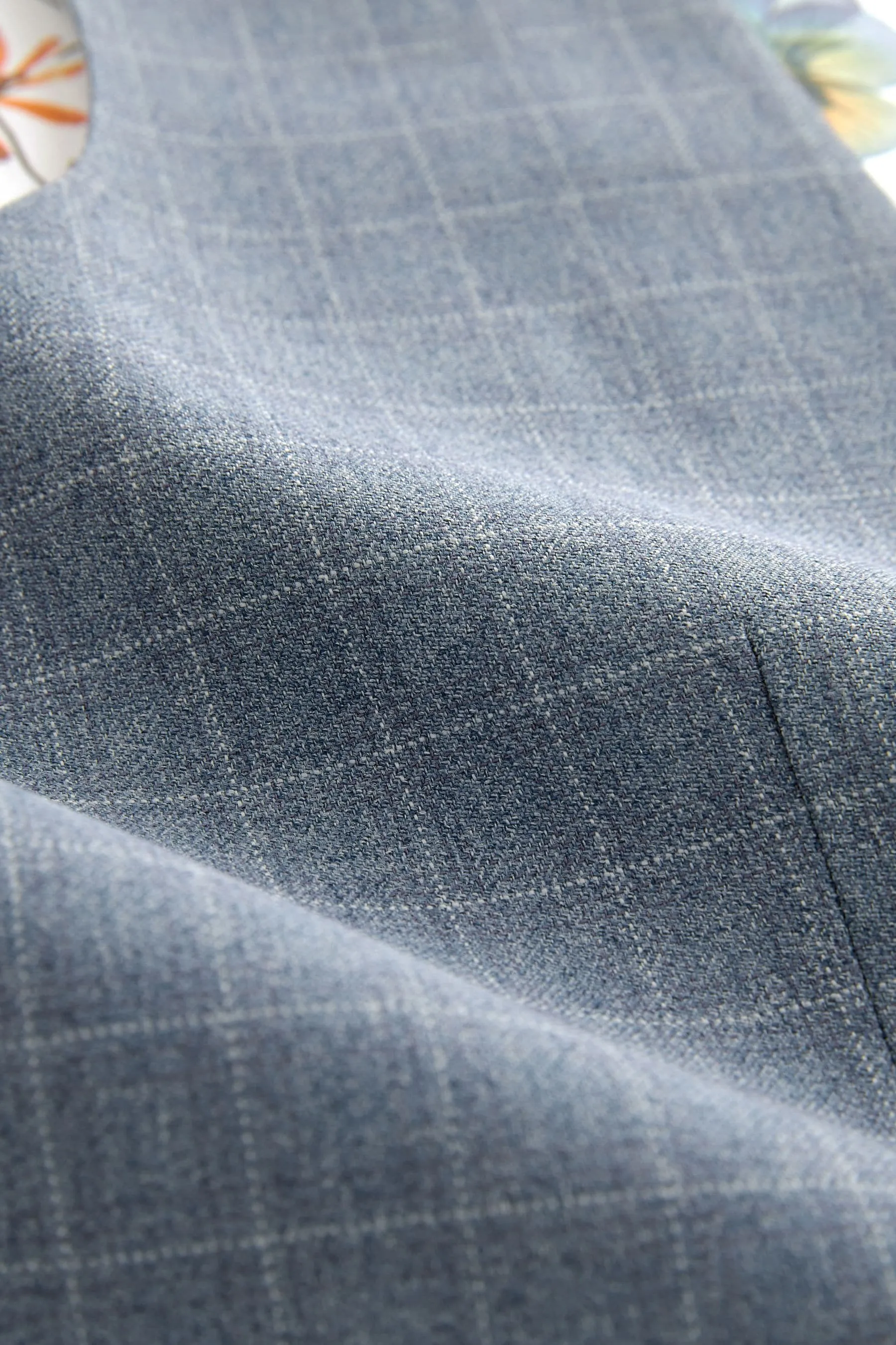 Celeste  - A quadri - Gilet da completo
