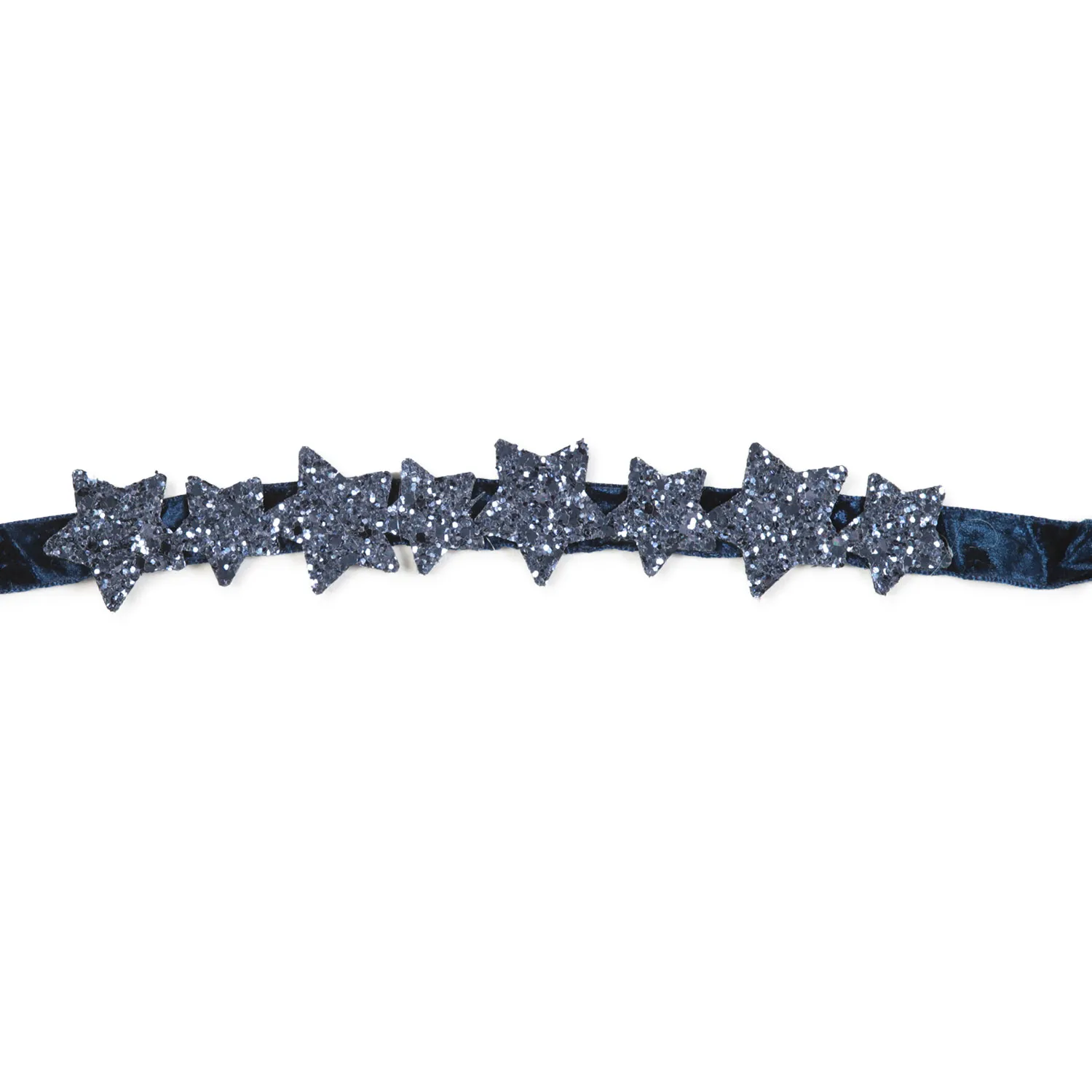 Cintura Velluto Blu Con Stelle Glitter Bambina