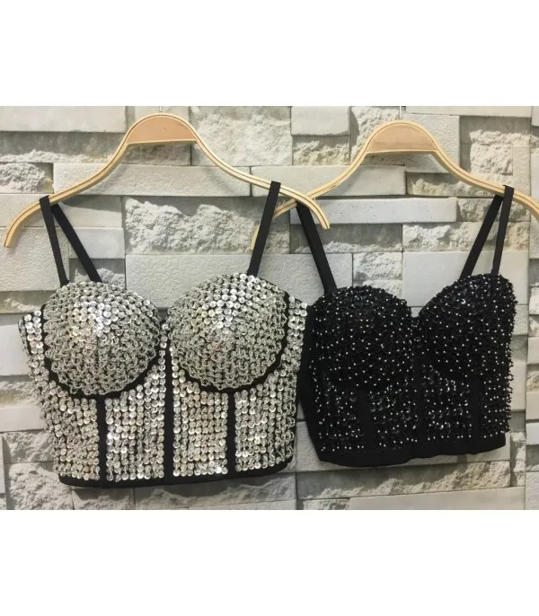 Crop Top Pailettes - Dream Shop