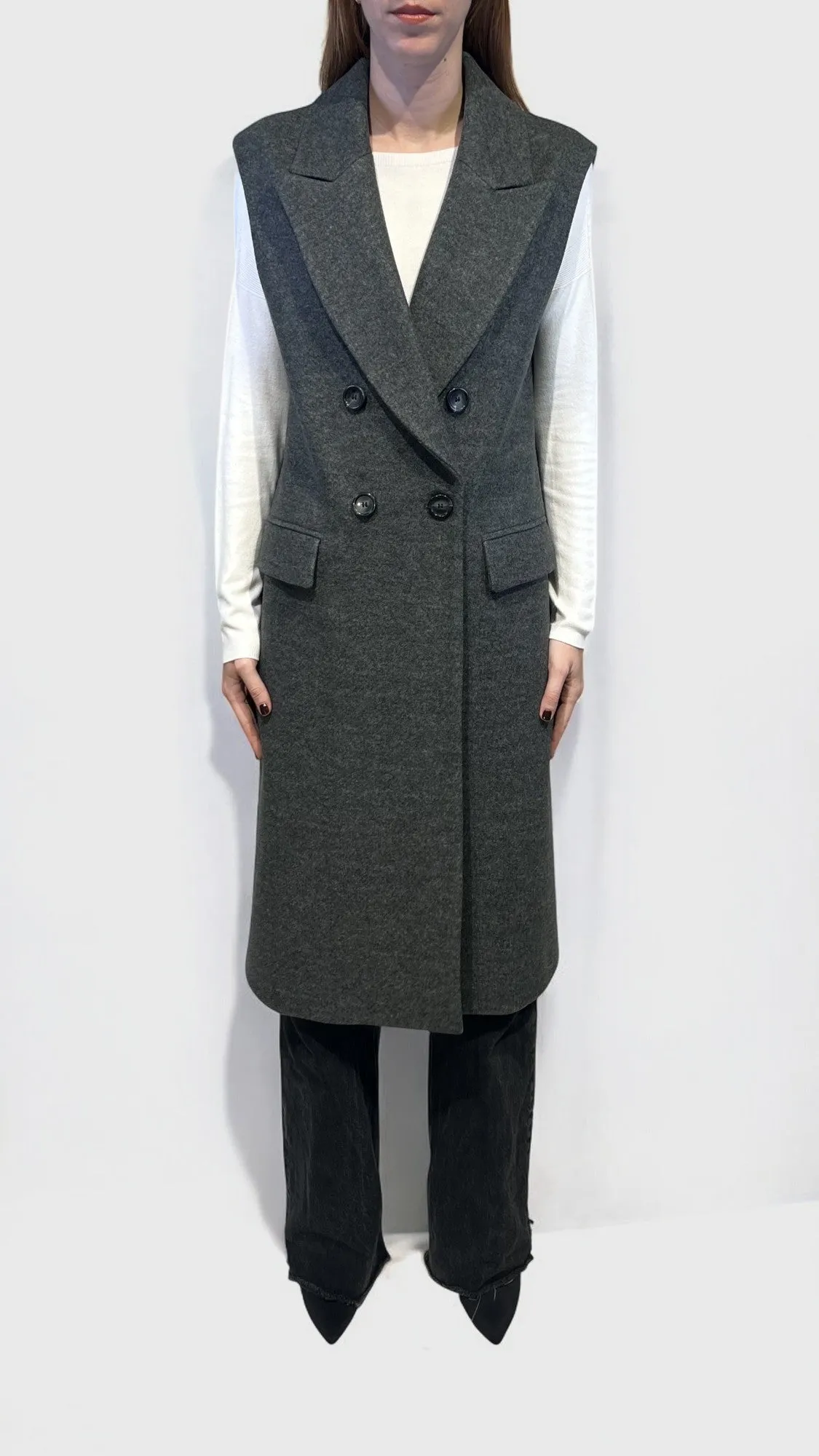 DIXIE - GILET LUNGO DOPPIOPETTO