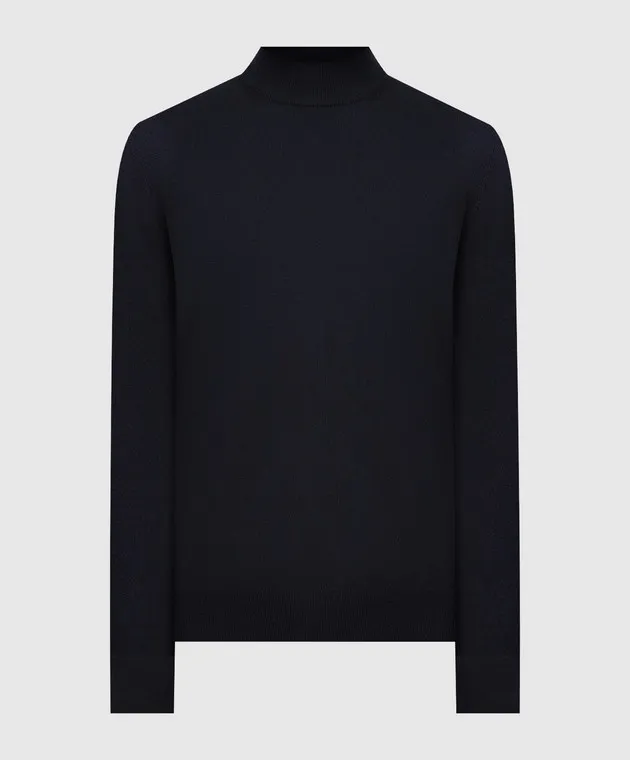 D'Uomo Milano Maglia in lana merino blu 97397
