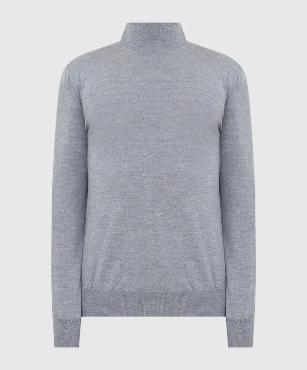D'Uomo Milano Maglia in lana merino grigio chiaro 97397