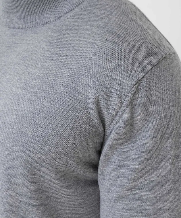 D'Uomo Milano Maglia in lana merino grigio chiaro 97397