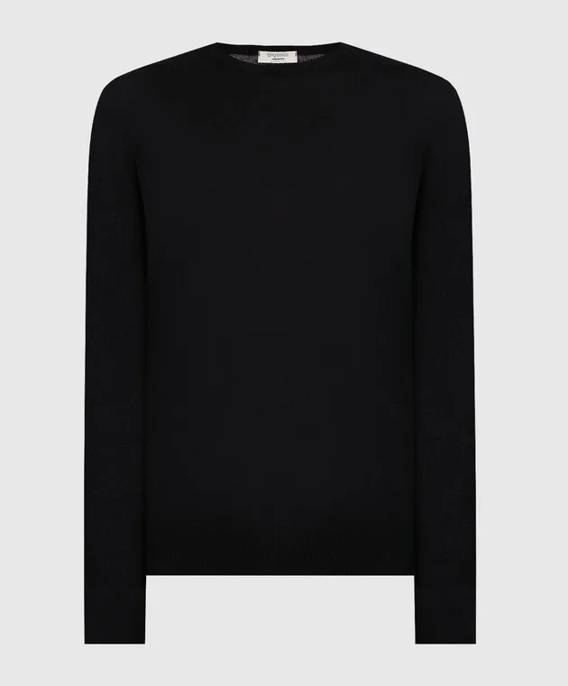 D'Uomo Milano Maglia in lana merino nera 92392