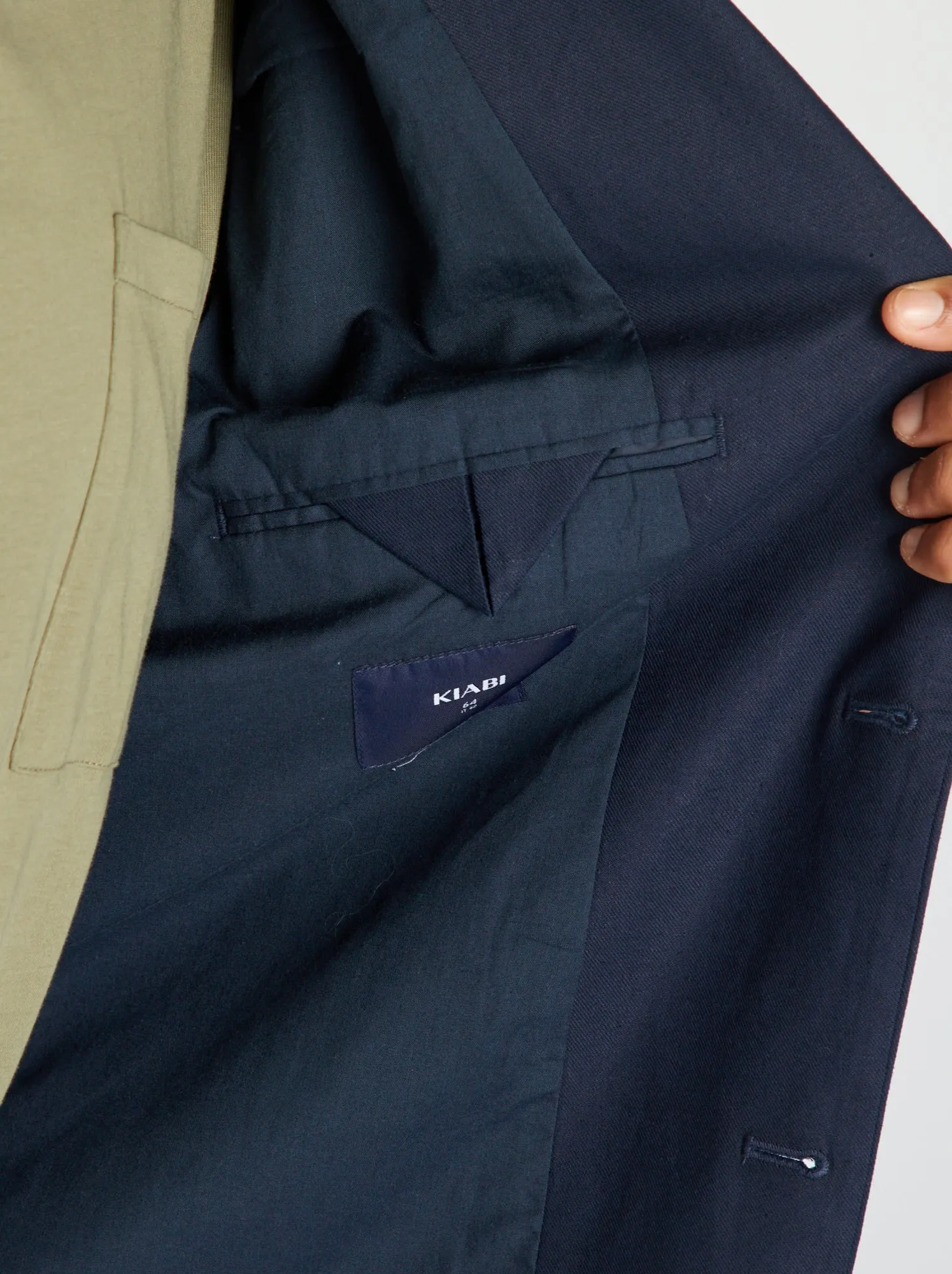 Giacca da completo in misto lino - blu