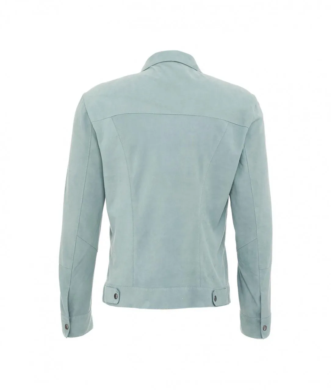 Giacca in pelle turchese turchese