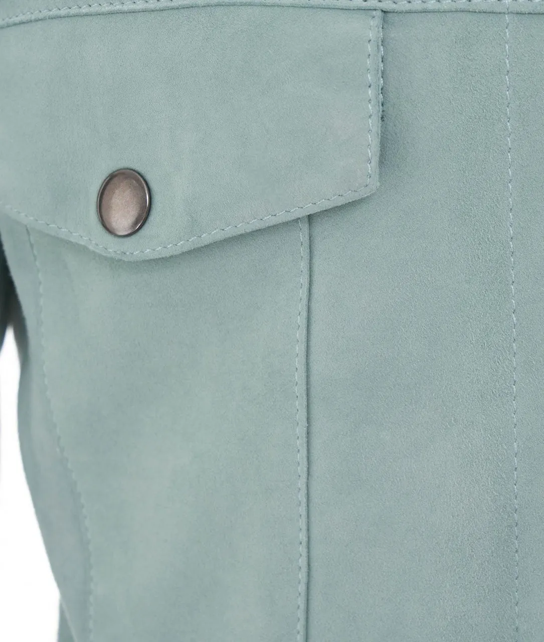 Giacca in pelle turchese turchese