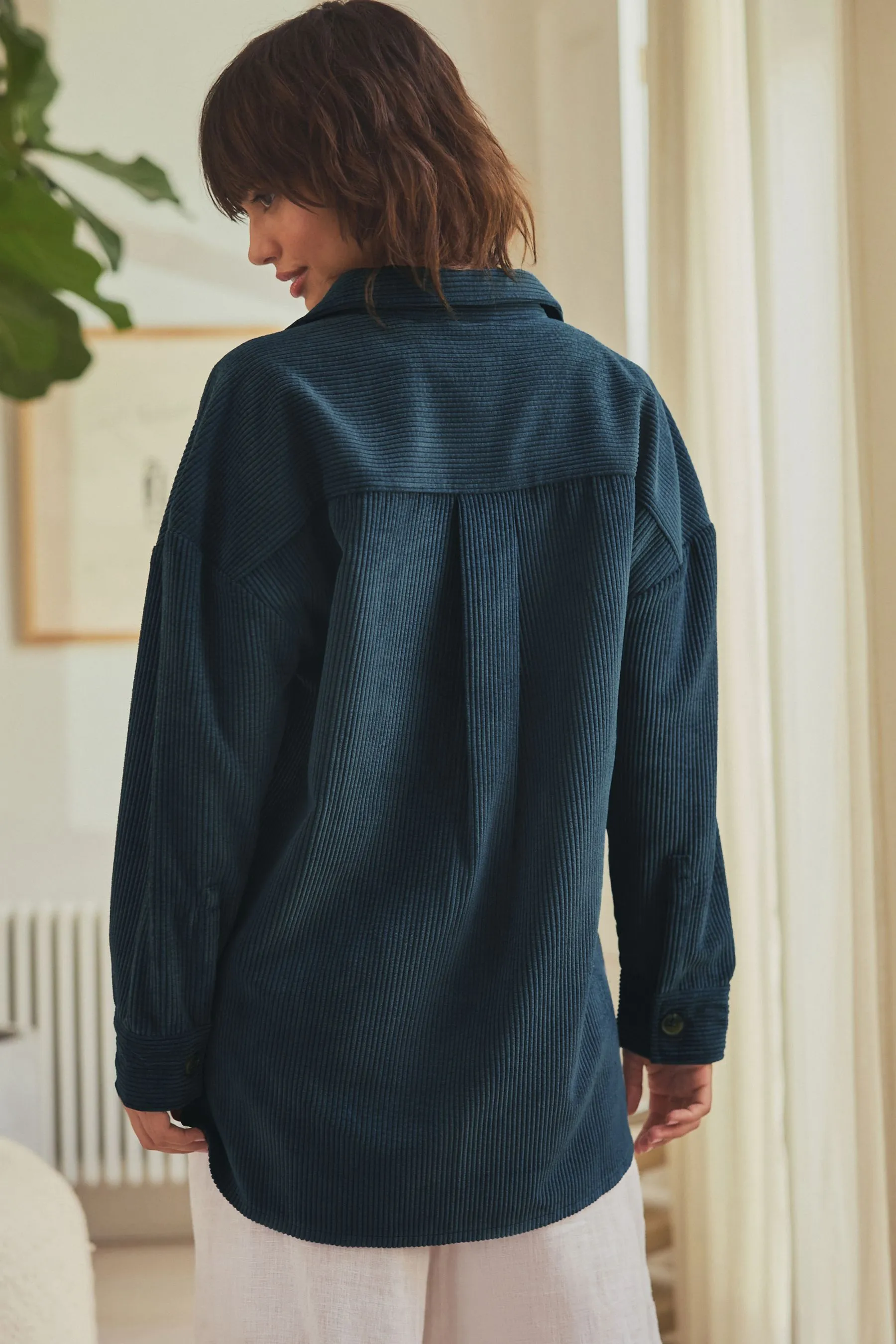 Giacca stile camicia leggera in velluto a coste