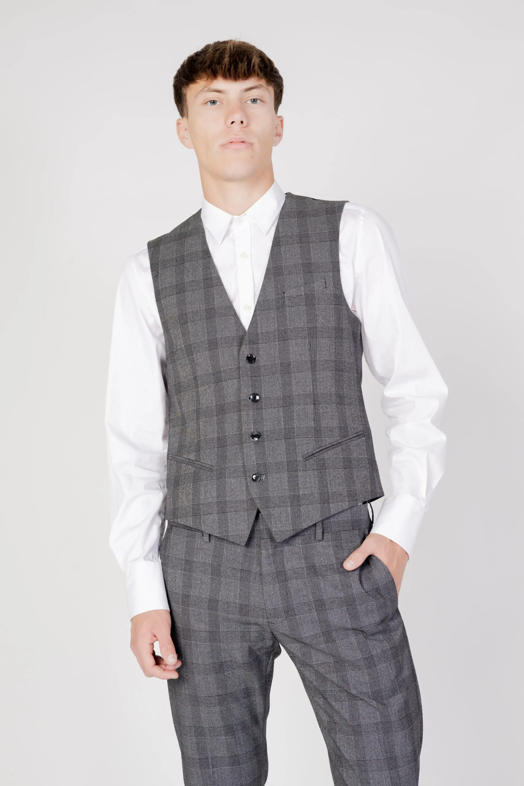 Gilet da completo Antony Morato slim fit in tessuto misto Nero