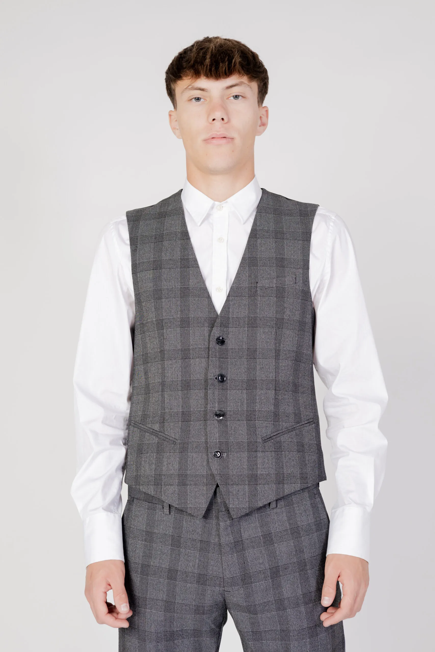Gilet da completo Antony Morato slim fit in tessuto misto Nero