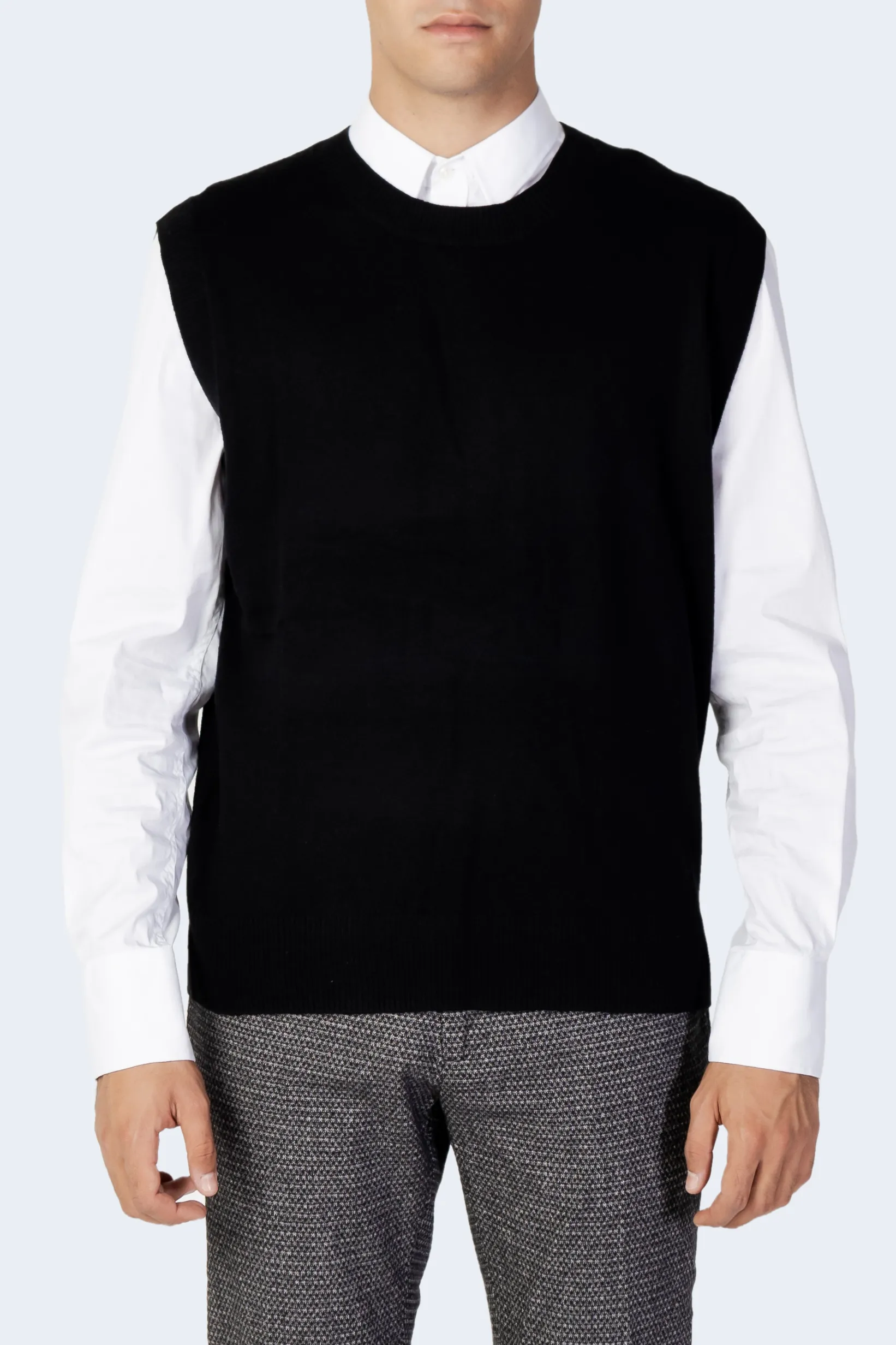Gilet in maglia Antony Morato regular fit in filato Nero