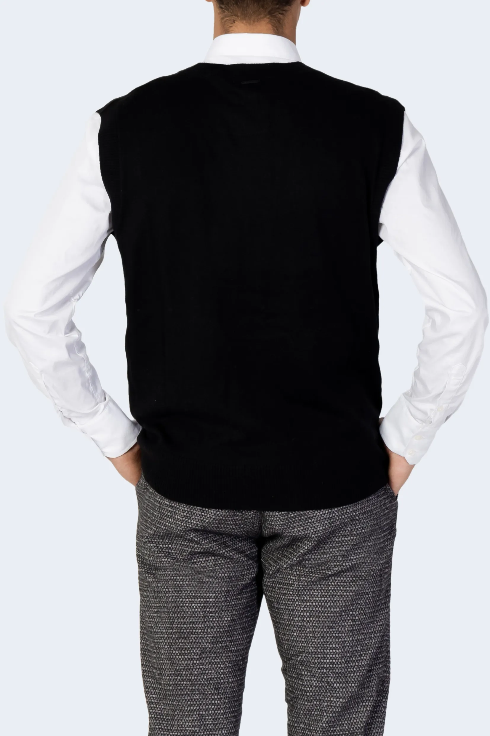 Gilet in maglia Antony Morato regular fit in filato Nero
