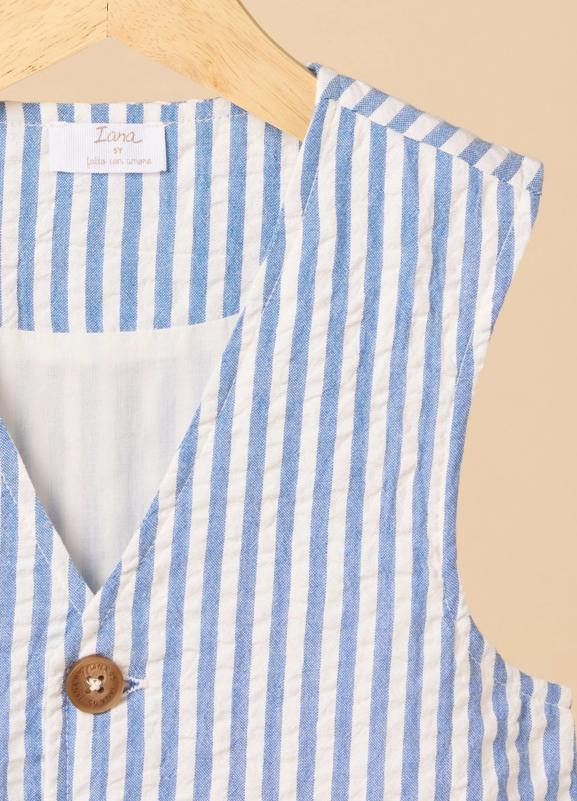 Gilet rigato IANA in cotone stretch bambino