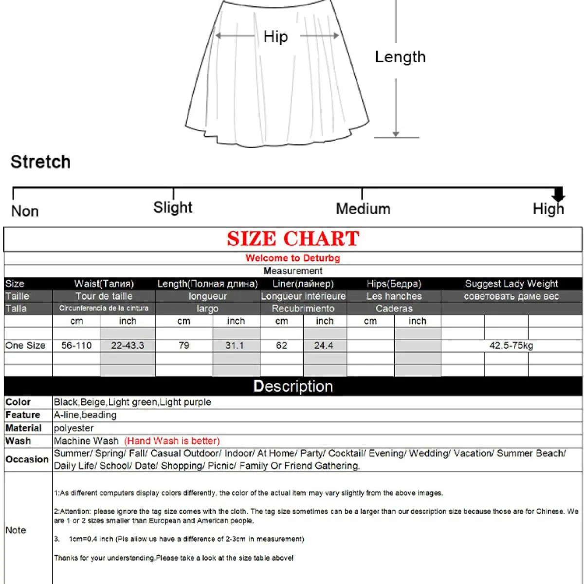 Gonna longuette setosa vintage con perline di strass Moda elastica a vita alta Gonne a pieghe nere a pieghe 2023 Estate K264