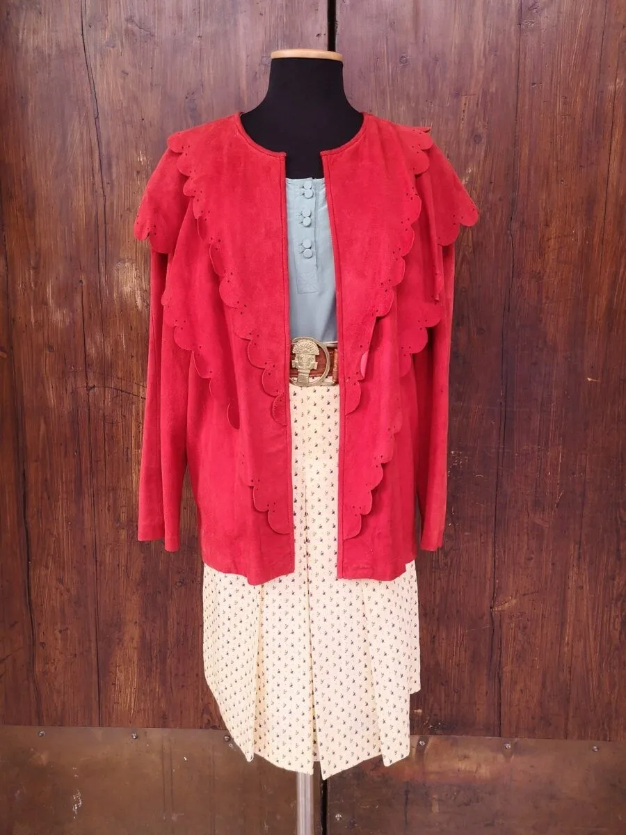 Gonna sartoriale anni ’70 micro fantasia a fiori
