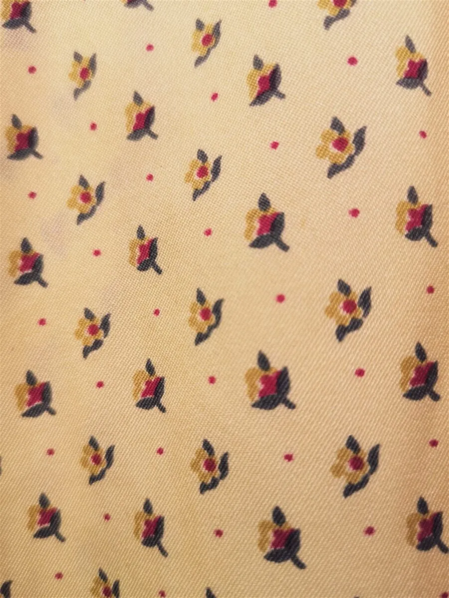 Gonna sartoriale anni ’70 micro fantasia a fiori