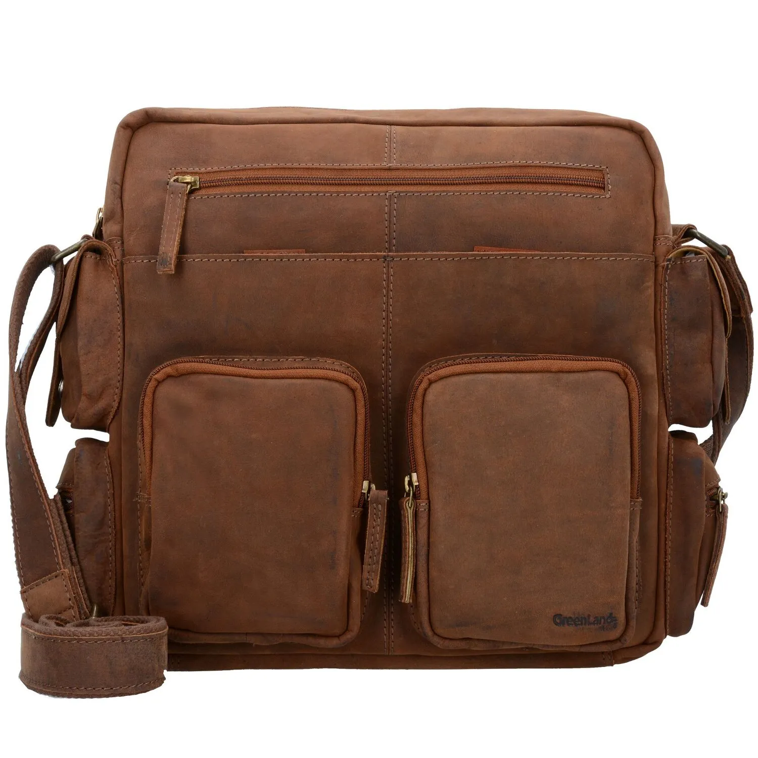 Greenland Nature Montenegro borsa a tracolla in pelle 33 cm scomparto per laptop