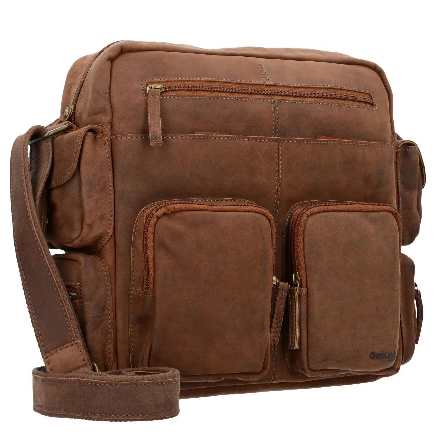 Greenland Nature Montenegro borsa a tracolla in pelle 33 cm scomparto per laptop