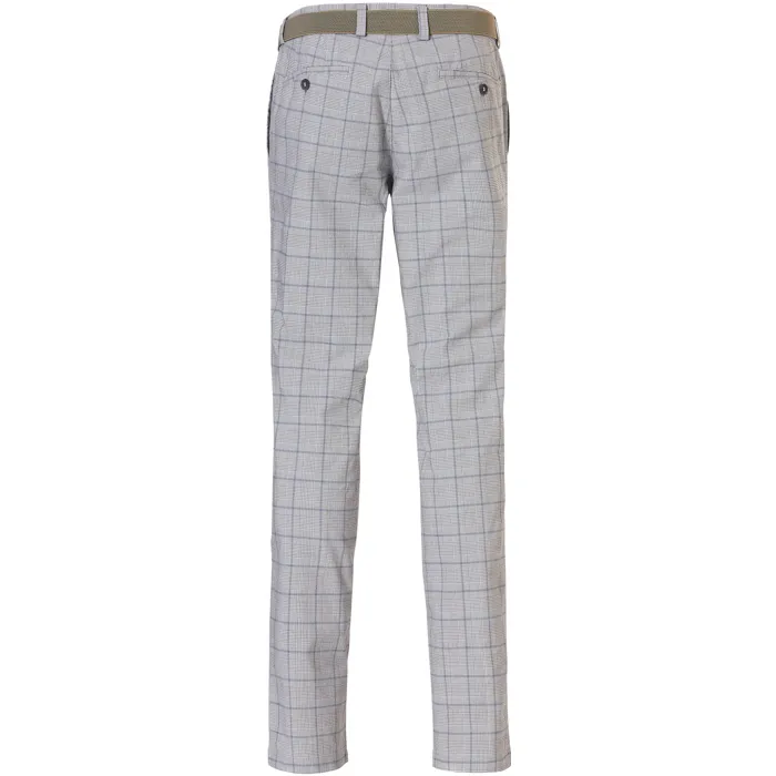Henk ter Horst moda chino a quadri Grigio chiaro