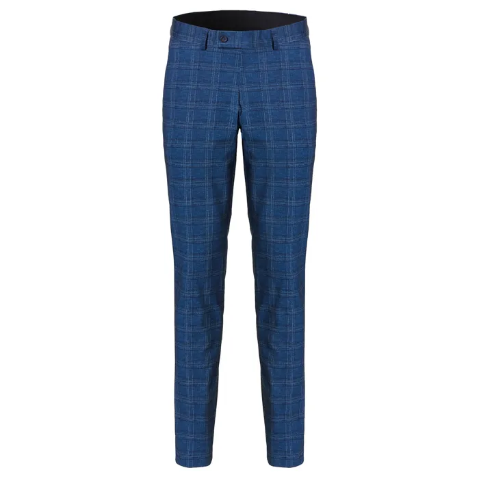 Henk ter Horst pantaloni chino slim a quadri alla moda Blu