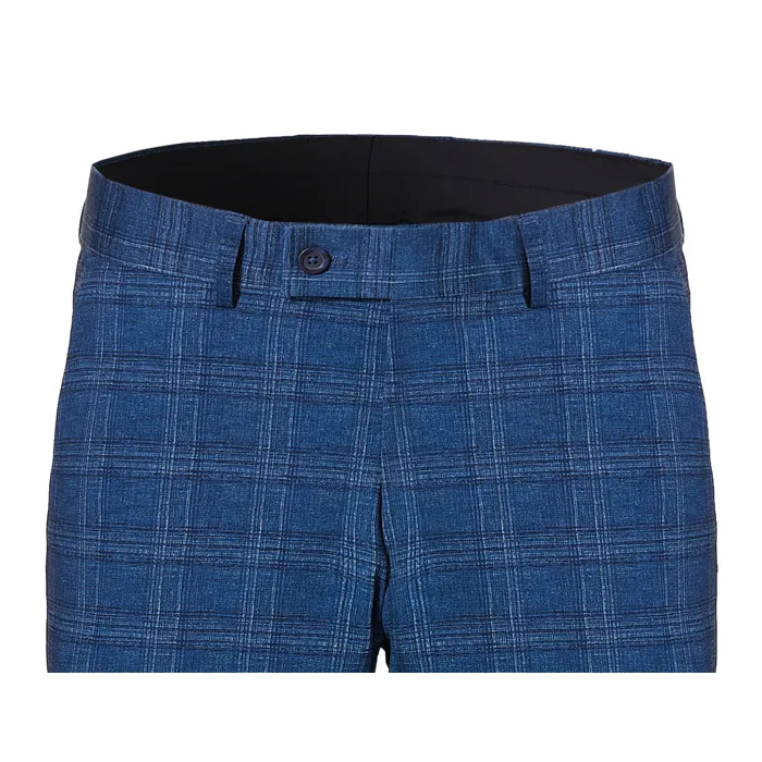 Henk ter Horst pantaloni chino slim a quadri alla moda Blu