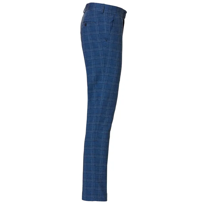 Henk ter Horst pantaloni chino slim a quadri alla moda Blu